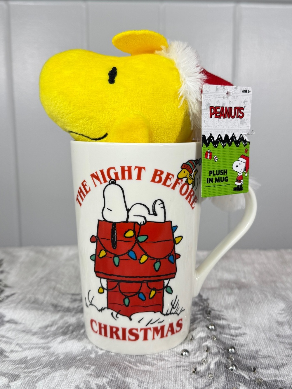 NEW Peanuts Mug and Woodstock Plushie